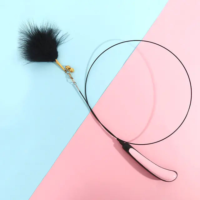 Super Long Soft Rod Cat Teaser Stick with Bell