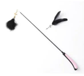 Super Long Soft Rod Cat Teaser Stick with Bell