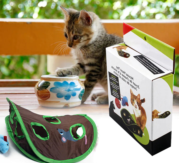Cat Toy with Bell and Nine Holes for Fun Play