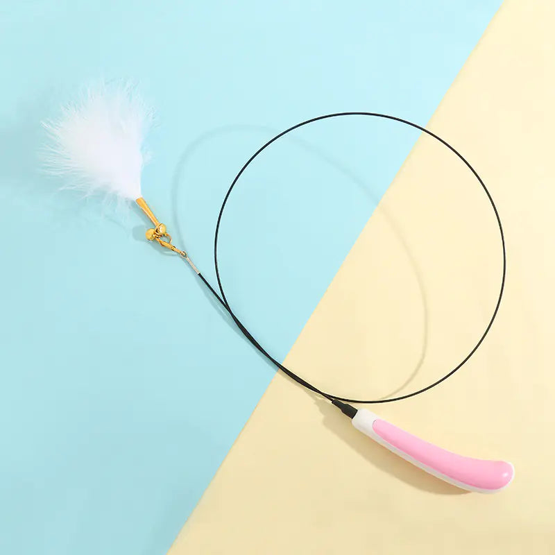 Super Long Soft Rod Cat Teaser Stick with Bell