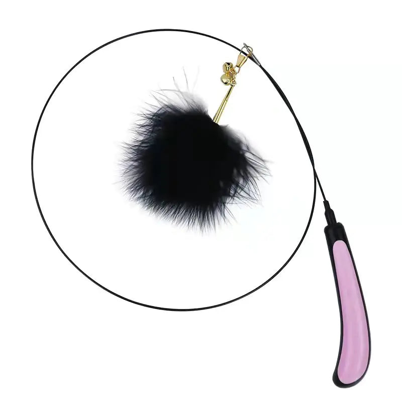Super Long Soft Rod Cat Teaser Stick with Bell