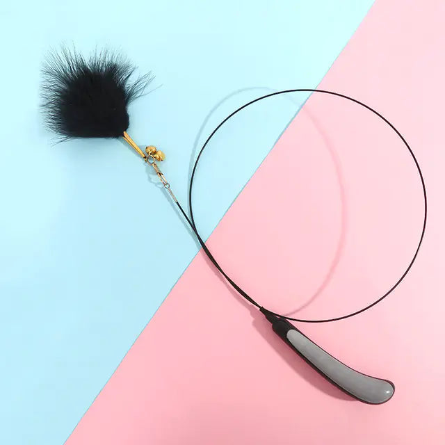 Super Long Soft Rod Cat Teaser Stick with Bell