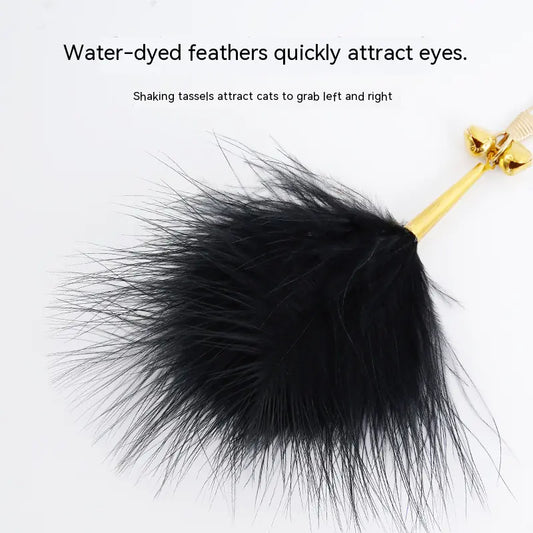 Super Long Soft Rod Cat Teaser Stick with Bell