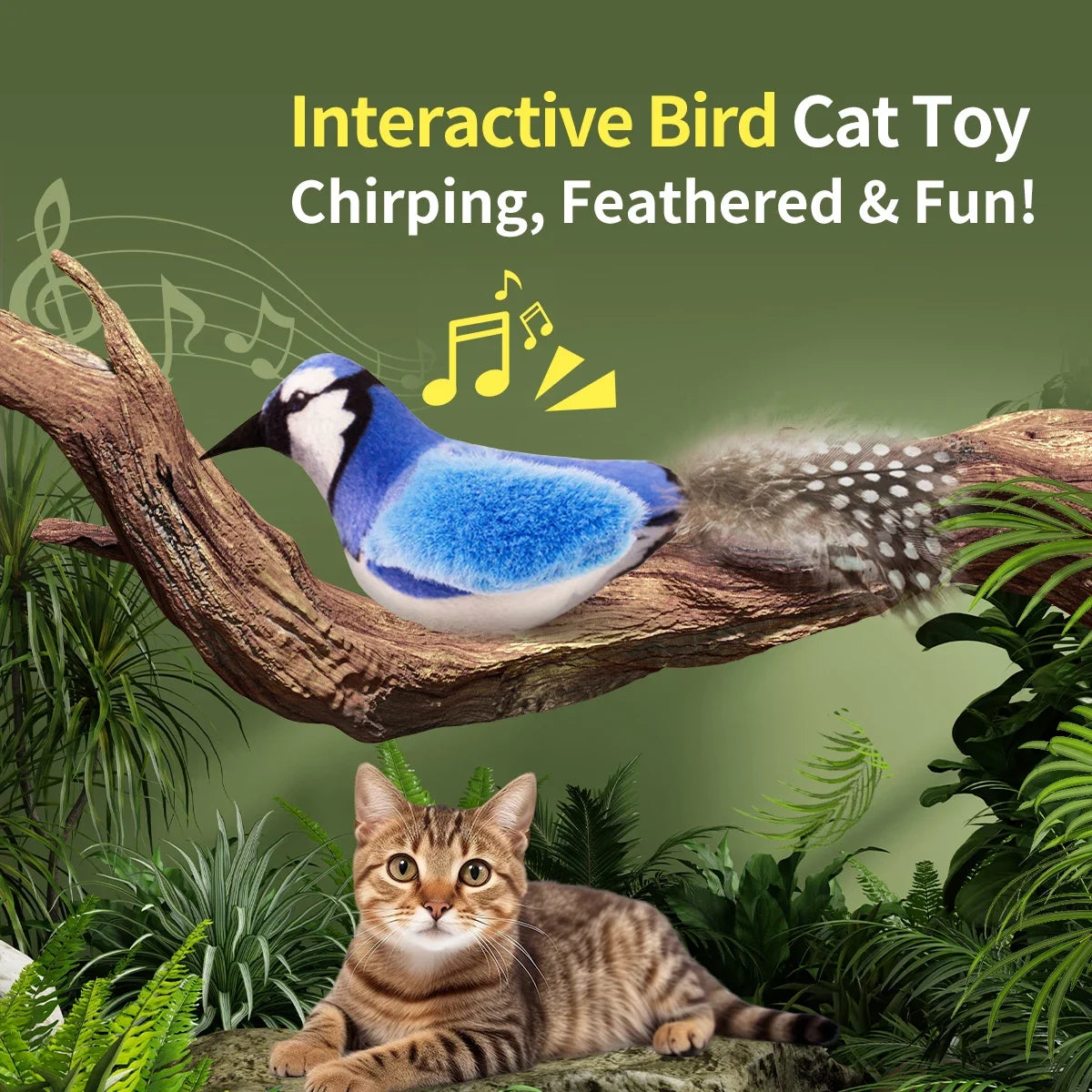 Chirp Sound Plush Bird Toy