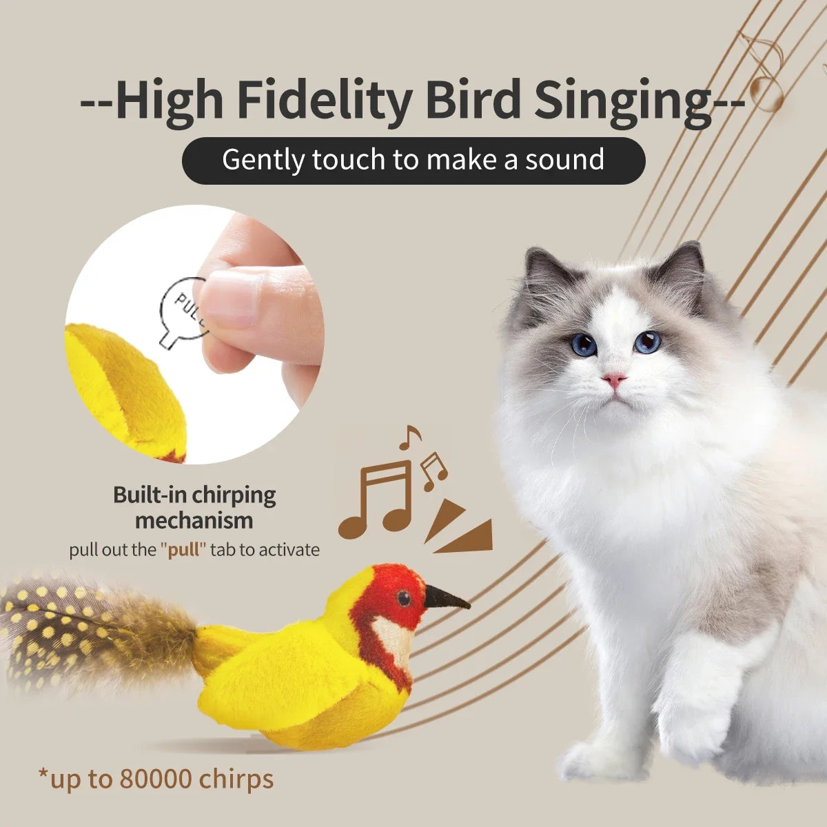 Chirp Sound Plush Bird Toy