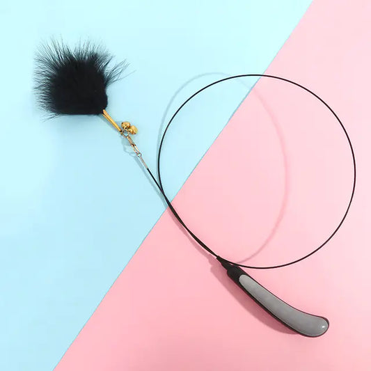 Super Long Soft Rod Cat Teaser Stick with Bell